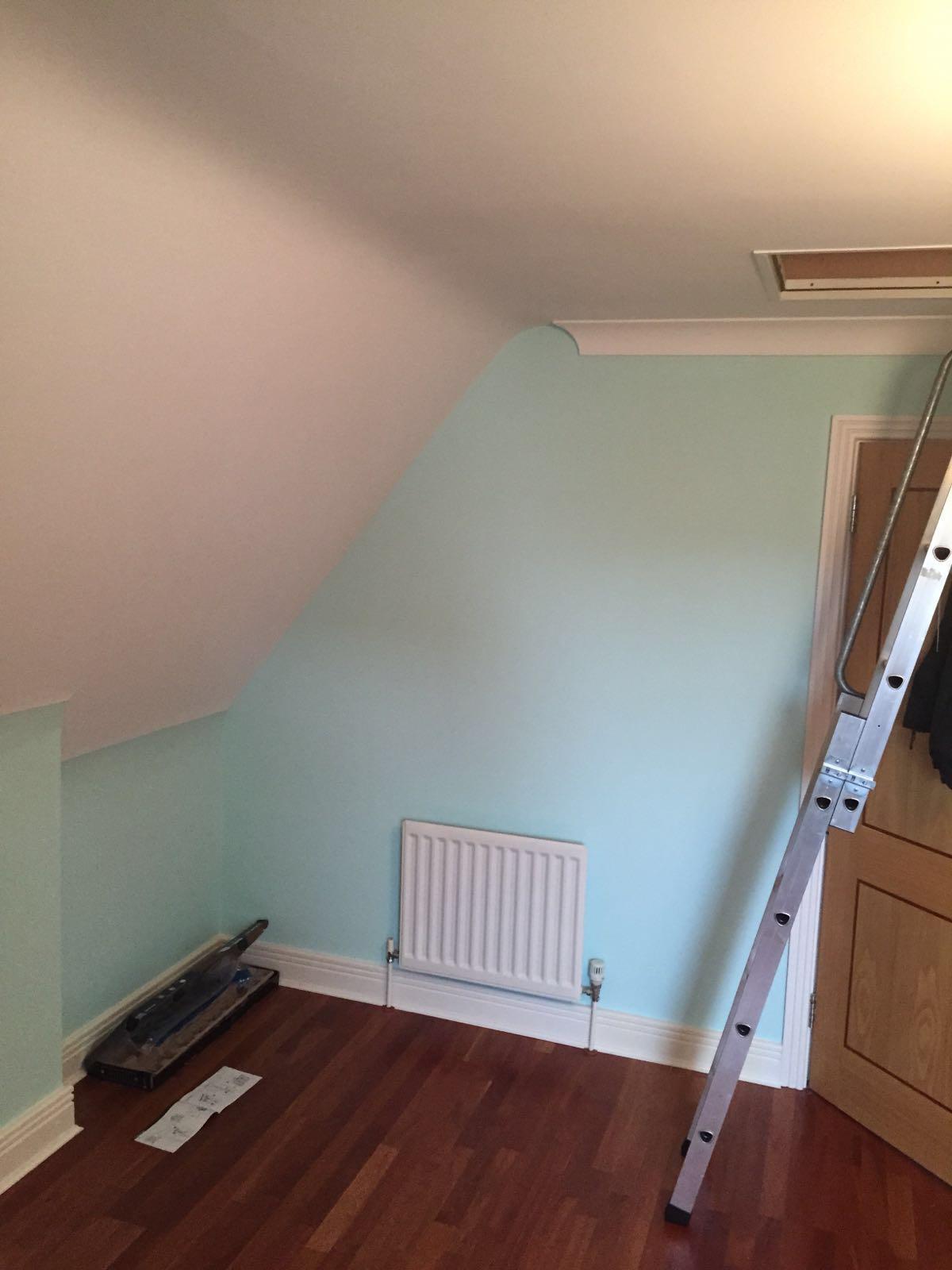 Prepared wall with mounting positions marked ready for TV installation